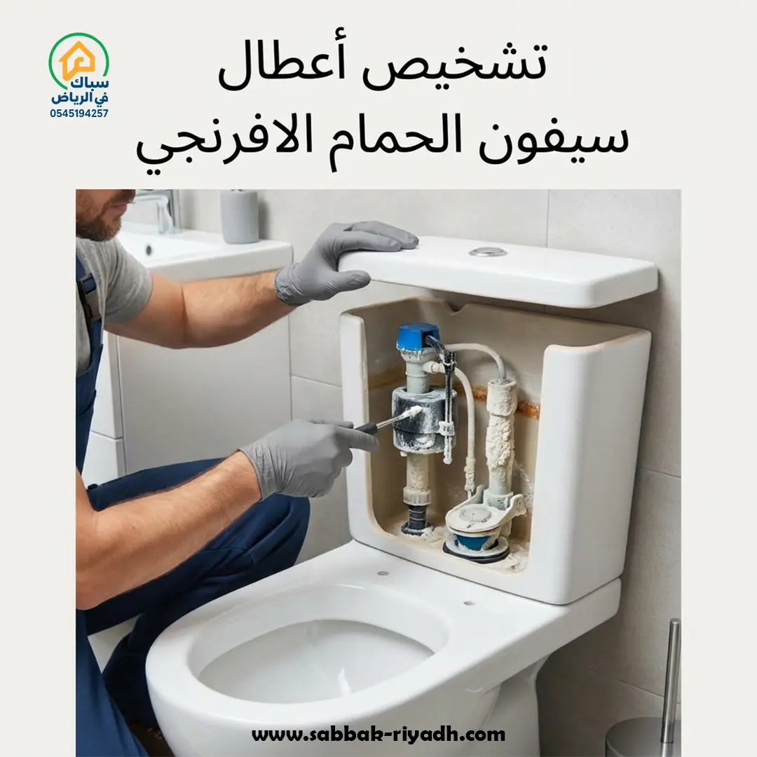 إصلاح سيفون الحمام الافرنجي